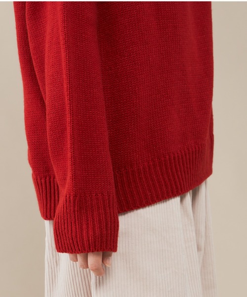 MERLOT（メルロー）の「クロシェSUNNYニット（ニット/セーター・レディース・グリーン/レッド・FREE）」の6枚目の写真