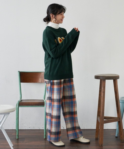 MERLOT（メルロー）の「クロシェSUNNYニット（ニット/セーター・レディース・グリーン/レッド・FREE）」の16枚目の写真