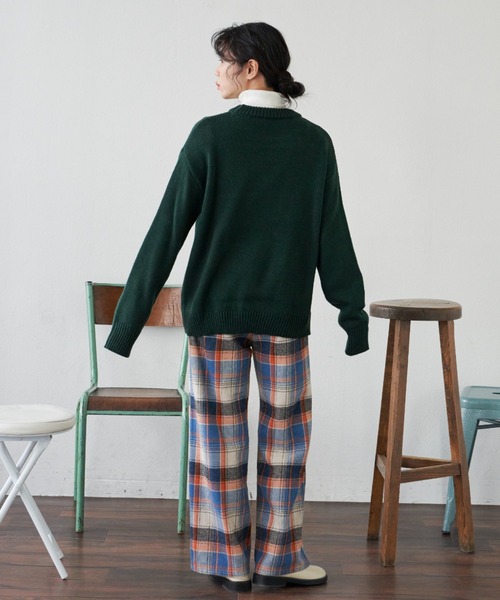 MERLOT（メルロー）の「クロシェSUNNYニット（ニット/セーター・レディース・グリーン/レッド・FREE）」の17枚目の写真