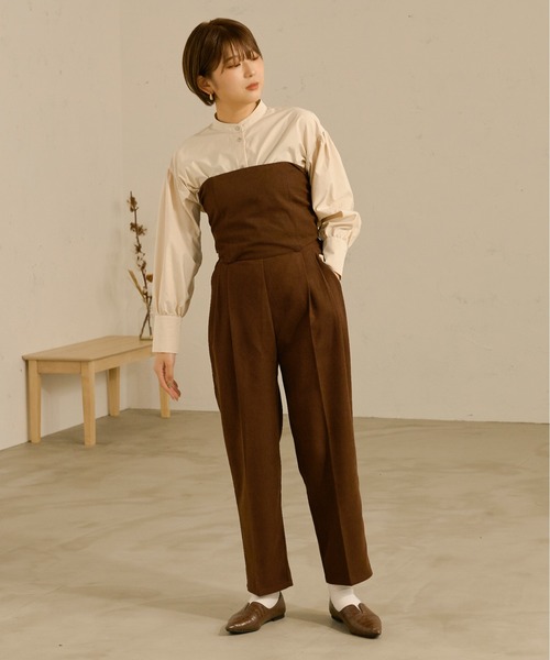 Ambre Neige（アンブルネージュ）の「マルチウェイパンツ／【WEB/EC限定商品】（サロペット/オーバーオール・レディース・ブラック/ダークブラウン/ライトブラウン・FREE）」の21枚目の写真