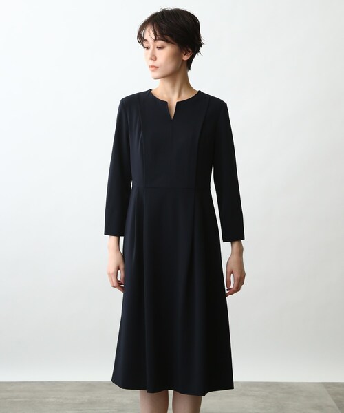 INDIVI ネイビー フィット＆フレア ワンピース 楽天市場】【SALE／44%OFF】【着る日傘/遮熱/UVケア】フィット