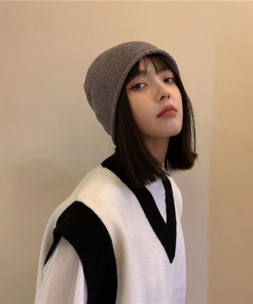 Anuenue（アヌエヌエ）の「ベーシックルーズニットキャップ（ニットキャップ/ビーニー・レディース・ホワイト/ブラック/ブラウン/グレー・FREE）」の3枚目の写真