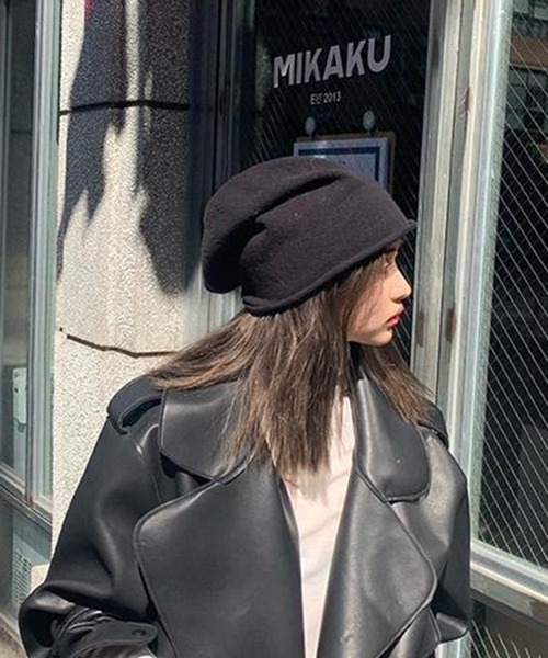 Anuenue（アヌエヌエ）の「ベーシックルーズニットキャップ（ニットキャップ/ビーニー・レディース・ホワイト/ブラック/ブラウン/グレー・FREE）」の2枚目の写真