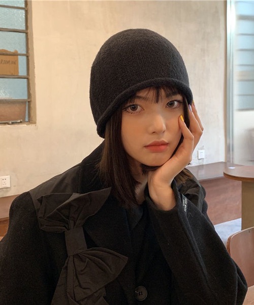 Anuenue（アヌエヌエ）の「ベーシックルーズニットキャップ（ニットキャップ/ビーニー・レディース・ホワイト/ブラック/ブラウン/グレー・FREE）」の6枚目の写真