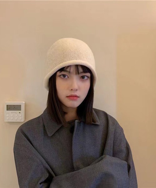 Anuenue（アヌエヌエ）の「ベーシックルーズニットキャップ（ニットキャップ/ビーニー・レディース・ホワイト/ブラック/ブラウン/グレー・FREE）」の8枚目の写真
