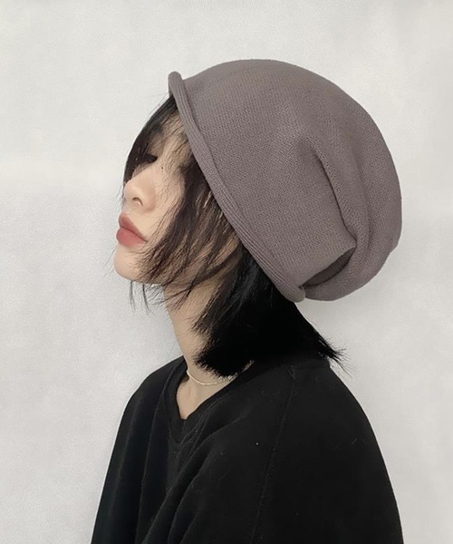 Anuenue（アヌエヌエ）の「ベーシックルーズニットキャップ（ニットキャップ/ビーニー・レディース・ホワイト/ブラック/ブラウン/グレー・FREE）」の11枚目の写真