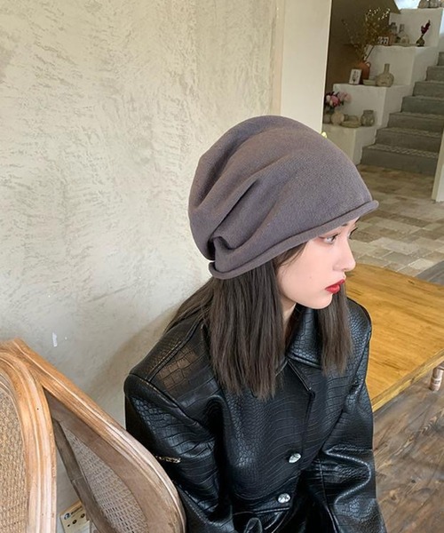 Anuenue（アヌエヌエ）の「ベーシックルーズニットキャップ（ニットキャップ/ビーニー・レディース・ホワイト/ブラック/ブラウン/グレー・FREE）」の9枚目の写真