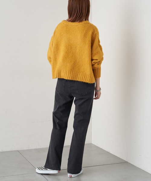 CIAOPANIC TYPY(チャオパニックティピー)の「【ZOZOTOWN限定】【セットアイテム】モヘアライクショートニット+バンドカラーロングシャツ(ニット/セーター・レディース・ブラック/ネイビー/グレー/サックスブルー/イエロー/サンドベージュ・ONE SIZE)」の22枚目の写真