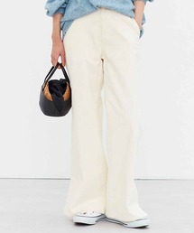 リブ イン コンフォート きれいめに仕上げた 脚長コーデュロイワイドパンツ