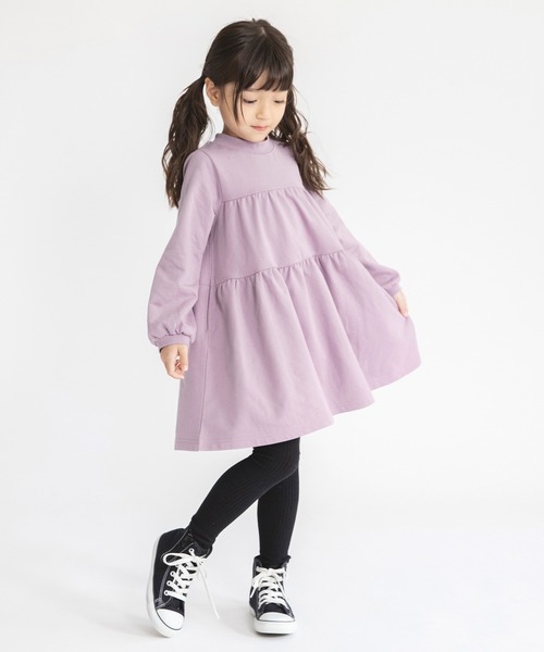 BRANSHES（ブランシェス）の「【WEB限定】ティアードワンピース（ワンピース・キッズ・ブラック/ベージュ/ラベンダー・130/100/150/110/120/140）」の21枚目の写真