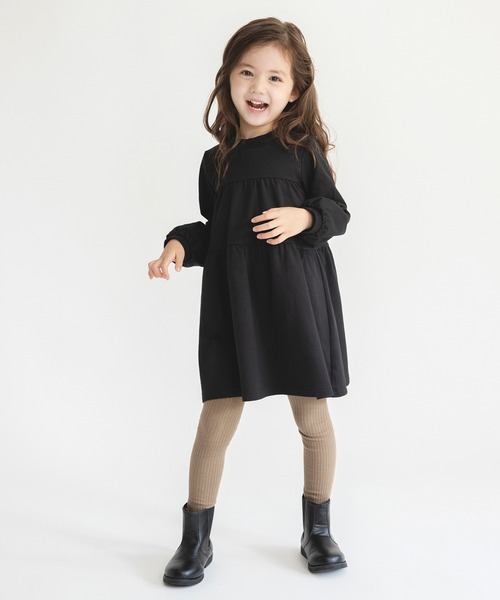 BRANSHES（ブランシェス）の「【WEB限定】ティアードワンピース（ワンピース・キッズ・ブラック/ベージュ/ラベンダー・130/100/150/110/120/140）」の10枚目の写真