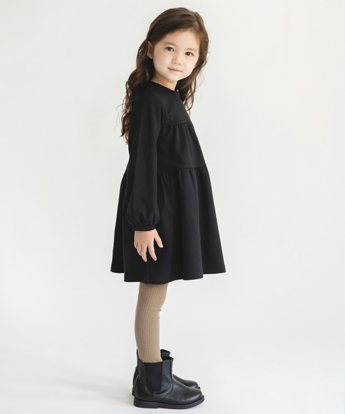 BRANSHES（ブランシェス）の「【WEB限定】ティアードワンピース（ワンピース・キッズ・ブラック/ベージュ/ラベンダー・130/100/150/110/120/140）」の11枚目の写真