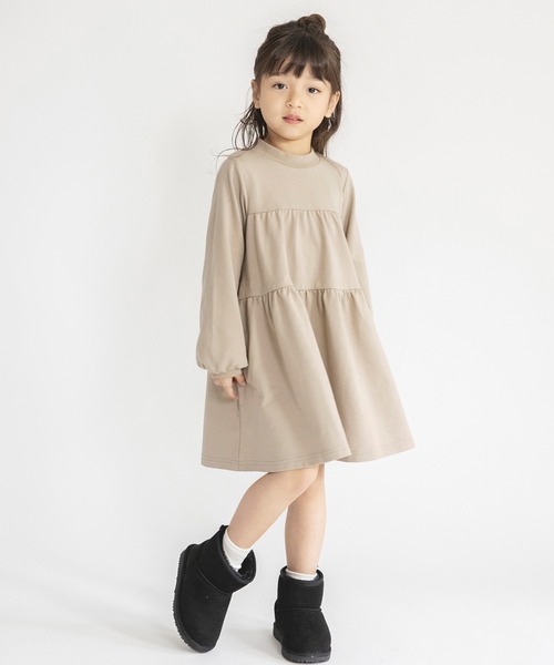 BRANSHES（ブランシェス）の「【WEB限定】ティアードワンピース（ワンピース・キッズ・ブラック/ベージュ/ラベンダー・130/100/150/110/120/140）」の15枚目の写真