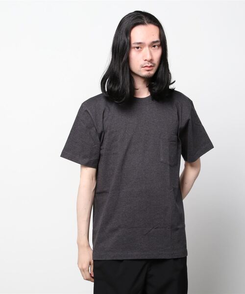 HANES(ヘインズ)の「Hanes ヘインズ 半袖 Tシャツ メンズ レディース ポケT ポケット付き ユニセックス 無地(Tシャツ/カットソー・メンズ・グリーン系その他/レッド系その他/グレー/グリーン/ダークグレー/ネイビー/パープル/ホワイト/ブラック/レッド/イエロー/チャコールグレー/ブルー/グリーン系その他2・LARGE/X-LARGE/MEDIUM/SMALL/X-SMALL)」の3枚目の写真