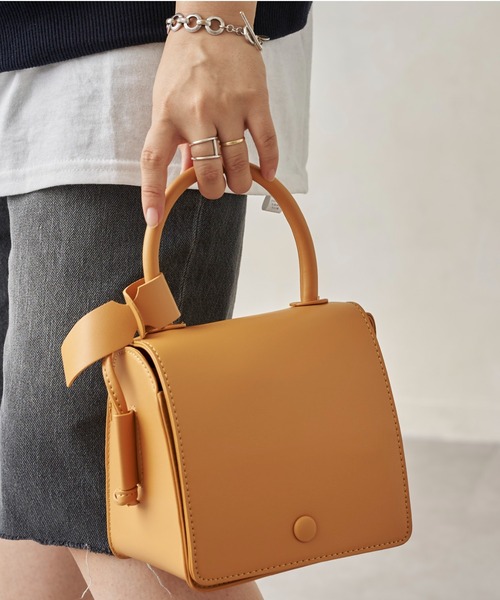 CPCM（シーピーシーエム）の「ボックスミニショルダーバッグ（ショルダーバッグ・レディース・オレンジ/ブラック/アイボリー・FREE）」の8枚目の写真