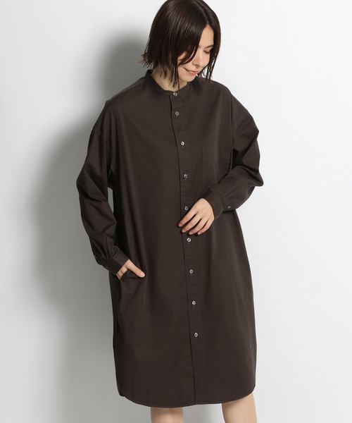 Gymphlex ジムフレックス バンドカラーシャツワンピース シャツワンピース Gymphlex ジムフレックス のファッション通販 Zozotown