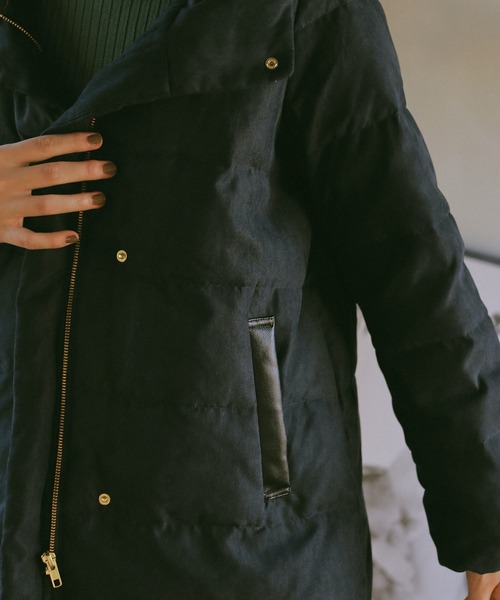 ReNorm（リノーム）の「マイクロコールダウンコート（ダウンジャケット/コート・レディース・ネイビー・M/L）」の10枚目の写真