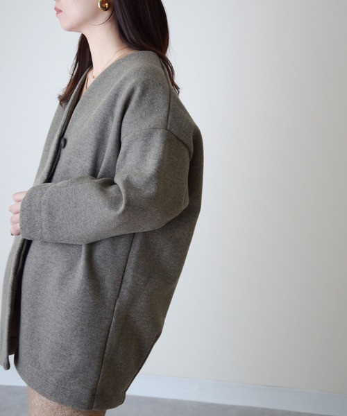 ENFOLD メルトンコクーンコート