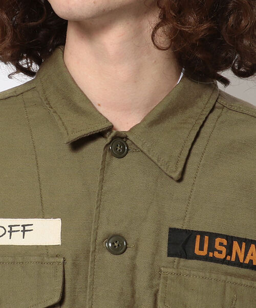 AVIREX(アヴィレックス)の「ユーティリティー シャツ ポスターパッチ / LONG SLEEVE UTILITY SHIRT "POSTER PATCH" / アヴィレックス / AVIREX(シャツ/ブラウス・メンズ・キナリ/ブラック系その他/オリーブ/カモフラージュ・MEDIUM/LARGE/X-LARGE/XX-LARGE)」の19枚目の写真