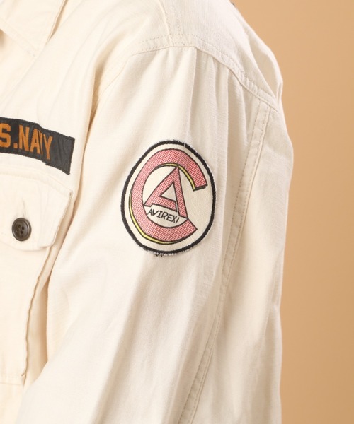 AVIREX(アヴィレックス)の「ユーティリティー シャツ ポスターパッチ / LONG SLEEVE UTILITY SHIRT "POSTER PATCH" / アヴィレックス / AVIREX(シャツ/ブラウス・メンズ・キナリ/ブラック系その他/オリーブ/カモフラージュ・MEDIUM/LARGE/X-LARGE/XX-LARGE)」の9枚目の写真