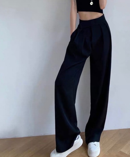sakishimatokyo(サキシマトーキョー)の「【ZOZO限定】「フロントタックパンツ」(その他パンツ・レディース・ブラック/ブラウン・MEDIUM/LARGE)」の3枚目の写真