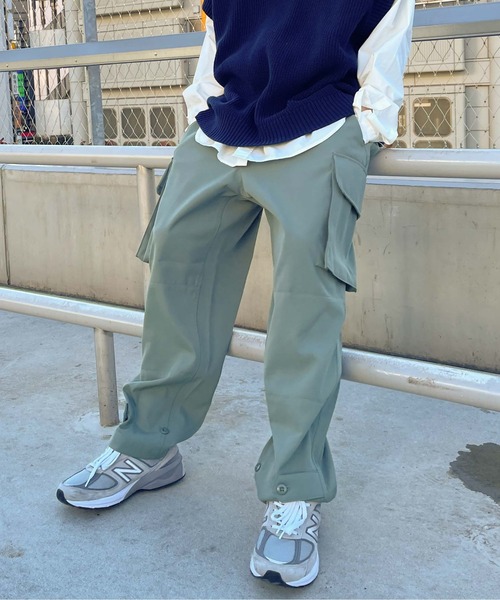 WEGO(ウィゴー)の「WEGO/M-47 ワイドパンツ(カーゴパンツ・メンズ・ライトグレー/カーキ/ロイヤルブルー・MEDIUM/LARGE)」の11枚目の写真