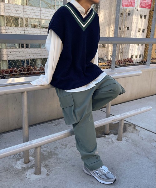 WEGO(ウィゴー)の「WEGO/M-47 ワイドパンツ(カーゴパンツ・メンズ・ライトグレー/カーキ/ロイヤルブルー・MEDIUM/LARGE)」の9枚目の写真