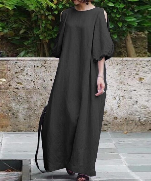 セール】ヘルシーな肌魅せと、ぽわん袖。【SETUP7】ボリュームスリーブ