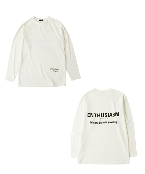 GLAZOS(グラソス)の「厚手天竺・ドロップショルダー前後ロゴプリント長袖Tシャツ(Tシャツ/カットソー・キッズ・ブラック/ホワイト/ベージュ系その他/ライトグリーン・130cm/140cm/160cm/150cm/170cm)」の11枚目の写真