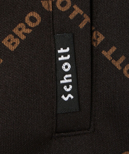 schott（ショット）の「Schott/ショット/LOGO PATTERN JERSEY JACKET/ロゴパターン ジャージ ジャケット（ジャージ・メンズ・ブラック/その他・LARGE/X-LARGE/XX-LARGE/MEDIUM）」の6枚目の写真