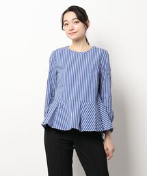 PICCIN | 袖シャーリング裾フレアブラウス(シャツ/ブラウス)