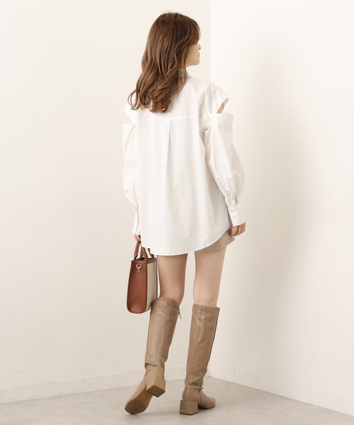 one after another NICE CLAUP（ワンアフターアナザーナイスクラップ）の「肩開きマルチwayシャツ（シャツ/ブラウス・レディース・ネイビー/オフホワイト/その他/ブルー系その他/ピンク系その他/グリーン系その他/ピンク・FREE）」の19枚目の写真