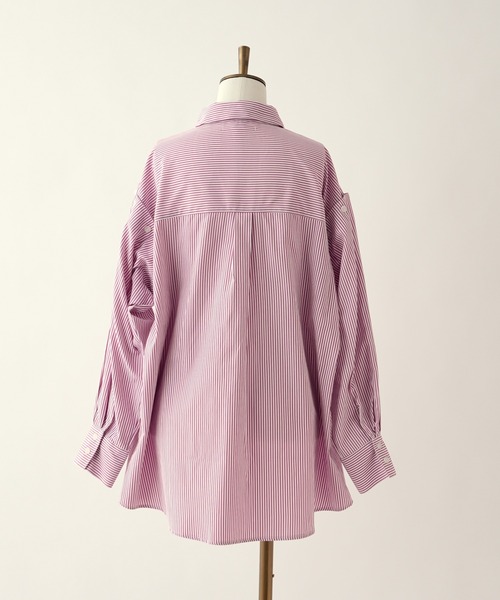 one after another NICE CLAUP（ワンアフターアナザーナイスクラップ）の「肩開きマルチwayシャツ（シャツ/ブラウス・レディース・ネイビー/オフホワイト/その他/ブルー系その他/ピンク系その他/グリーン系その他/ピンク・FREE）」の18枚目の写真