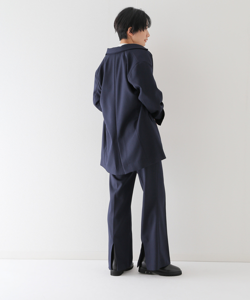 JOINT WORKS(ジョイントワークス)の「J-オーバーサイズテーラードジャケット(テーラードジャケット・レディース・ネイビー/グレー・FREE)」の7枚目の写真
