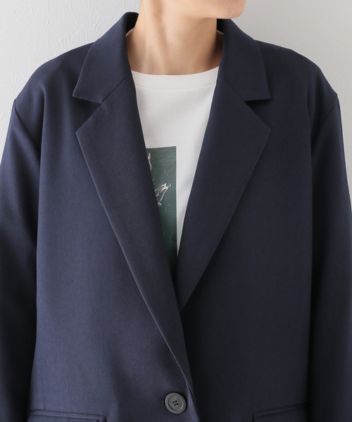JOINT WORKS(ジョイントワークス)の「J-オーバーサイズテーラードジャケット(テーラードジャケット・レディース・ネイビー/グレー・FREE)」の11枚目の写真