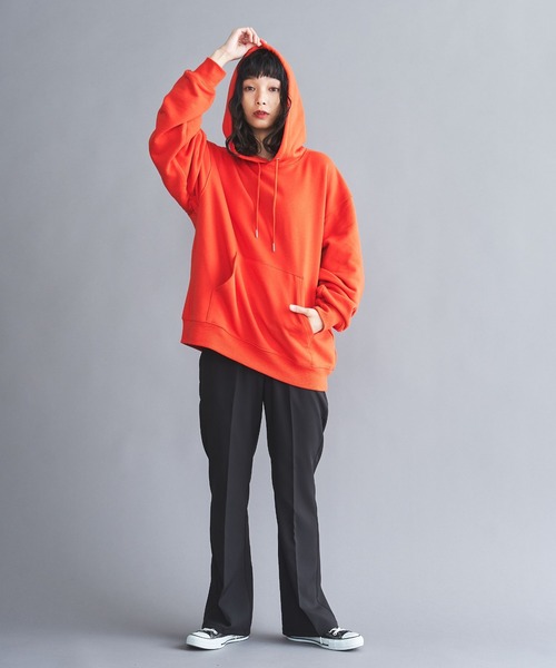 THE STANDARD(ザスタンダード)の「WEGO/【セットアップ対応商品】スタンダードプルオーバーパーカ(パーカー・メンズ・オレンジ/グリーン/ブラック/杢グレー/オフホワイト/ネイビー・SMALL/MEDIUM/LARGE)」の16枚目の写真