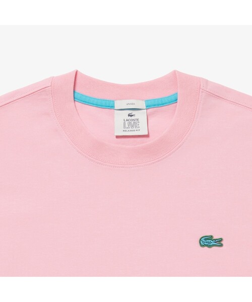 LACOSTE L!VE（ラコステライブ）の「ラコステライブ ソリッドクルーネックTシャツ（Tシャツ/カットソー・メンズ・ブラック/ホワイト/ブルー/ピンク・XS/M/L/LL/S）」の8枚目の写真