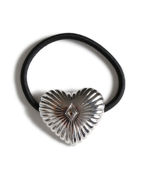 ANCHOR（アンカー）の「スタンプワーク ヘアゴム ビッグ クリア ハート（ヘアゴム・メンズ・シルバー/ゴールド・FREE）」の2枚目の写真