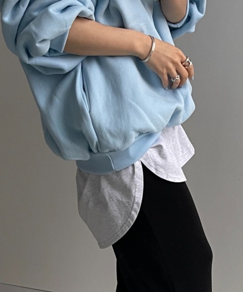 wee9s（ウィークス）の「CHIRARISM tank top / レイヤードにもってこいなチラリズムタンクトップ（タンクトップ・レディース・ブラック/グリーン/アイボリー/グレー・FREE/SHORT）」の3枚目の写真