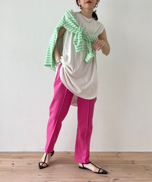 チコリ☆タンクトップロンパースかすれジーンズ ちぢみガーゼ タンクトップ - banromsai オンラインショップ