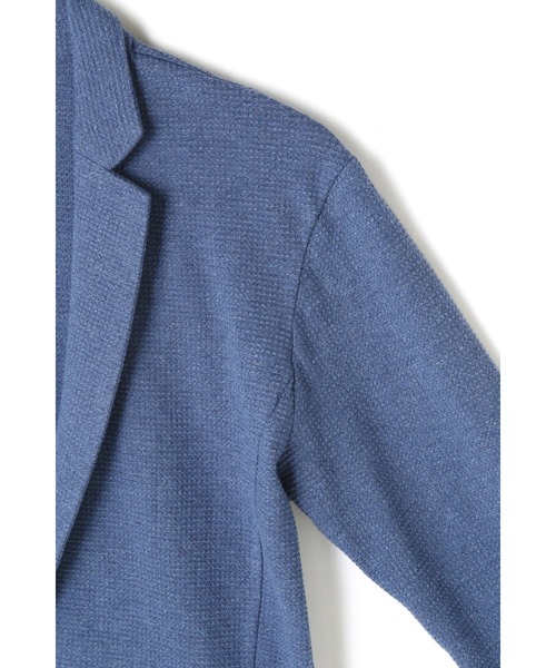 HIGH STREET（ハイストリート）の「HIGH STREET∴ワッフル7分袖テーラーカーディガン（カーディガン/ボレロ・メンズ・ブルー系1・M/LL）」の11枚目の写真