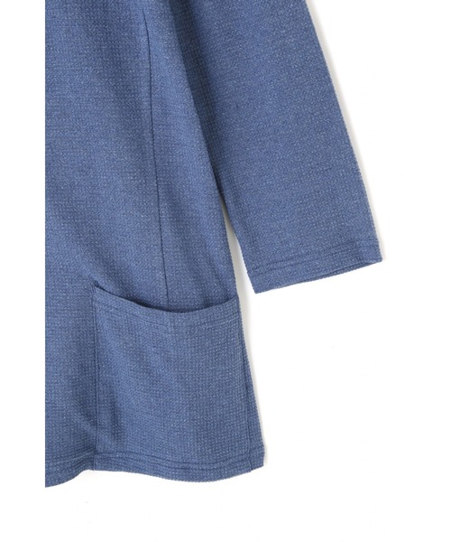 HIGH STREET（ハイストリート）の「HIGH STREET∴ワッフル7分袖テーラーカーディガン（カーディガン/ボレロ・メンズ・ブルー系1・M/LL）」の12枚目の写真