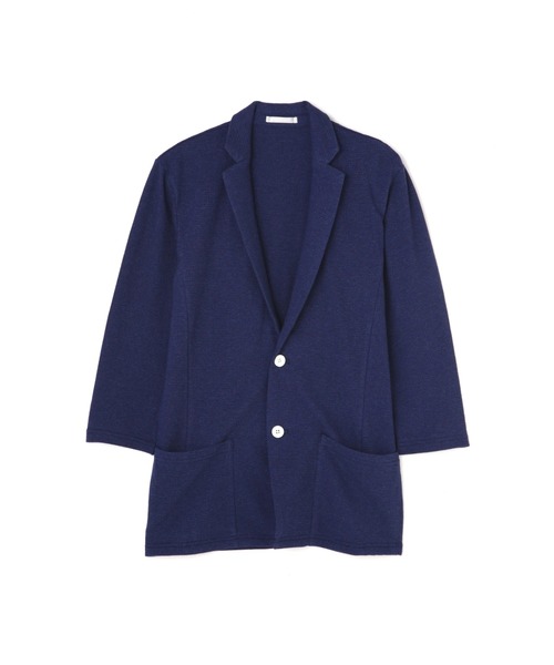 HIGH STREET（ハイストリート）の「HIGH STREET∴ワッフル7分袖テーラーカーディガン（カーディガン/ボレロ・メンズ・ブルー系1・M/LL）」の15枚目の写真