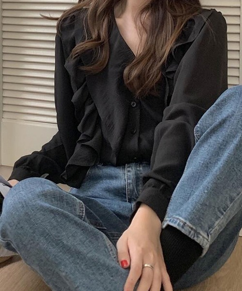 Girly Doll（ガーリードール）の「ブラウス（シャツ/ブラウス・レディース・ベージュ/ブラック・F）」の6枚目の写真