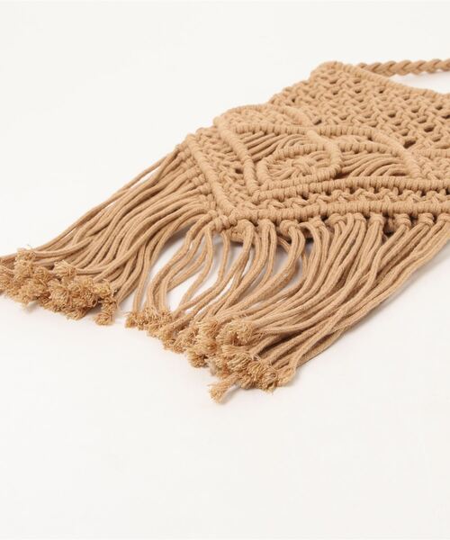 CIAOPANIC（チャオパニック）の「マクラメ編みショルダーバッグ（ショルダーバッグ・レディース・ホワイト/キャメル・FREE）」の4枚目の写真