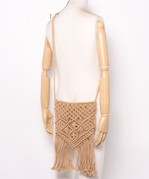 CIAOPANIC（チャオパニック）の「マクラメ編みショルダーバッグ（ショルダーバッグ・レディース・ホワイト/キャメル・FREE）」の6枚目の写真