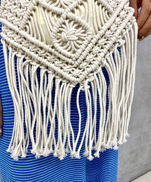 CIAOPANIC（チャオパニック）の「マクラメ編みショルダーバッグ（ショルダーバッグ・レディース・ホワイト/キャメル・FREE）」の13枚目の写真