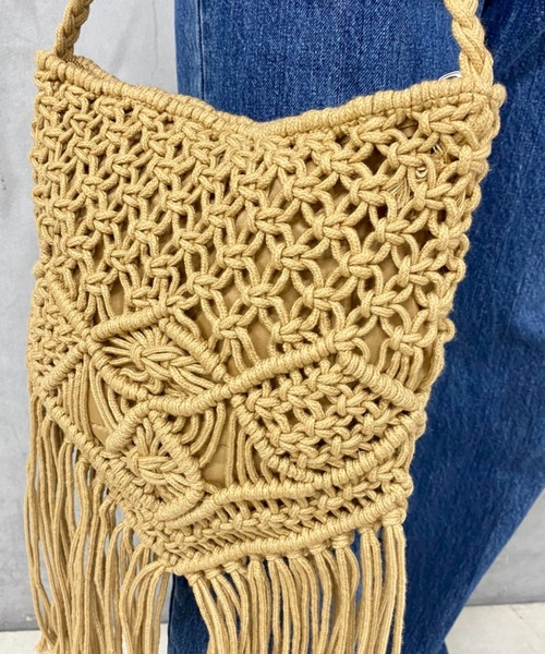 CIAOPANIC（チャオパニック）の「マクラメ編みショルダーバッグ（ショルダーバッグ・レディース・ホワイト/キャメル・FREE）」の18枚目の写真