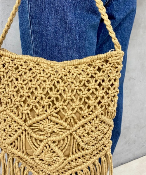 CIAOPANIC（チャオパニック）の「マクラメ編みショルダーバッグ（ショルダーバッグ・レディース・ホワイト/キャメル・FREE）」の21枚目の写真