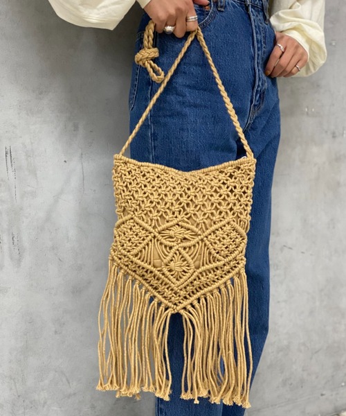 CIAOPANIC（チャオパニック）の「マクラメ編みショルダーバッグ（ショルダーバッグ・レディース・ホワイト/キャメル・FREE）」の22枚目の写真